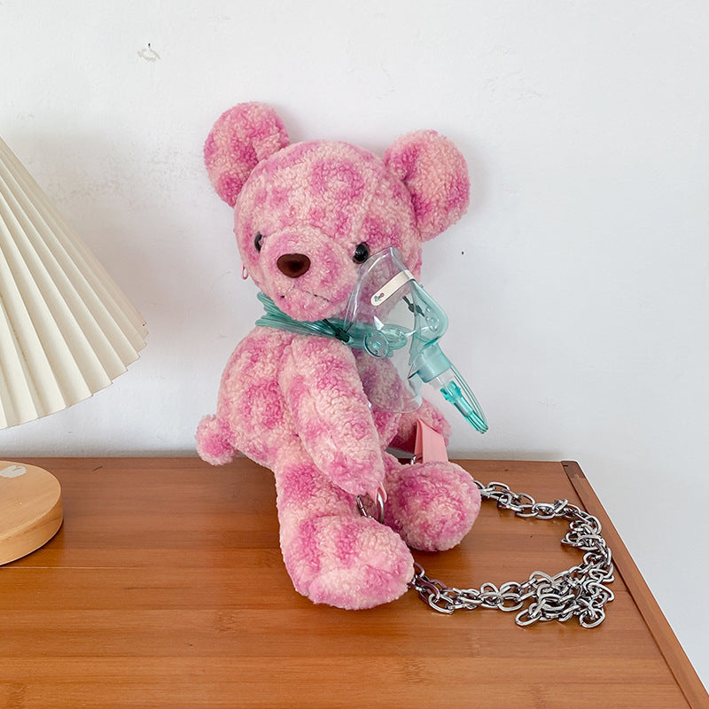 Large Capacity Plush Bear Backpack Trendy Shoulder Bag