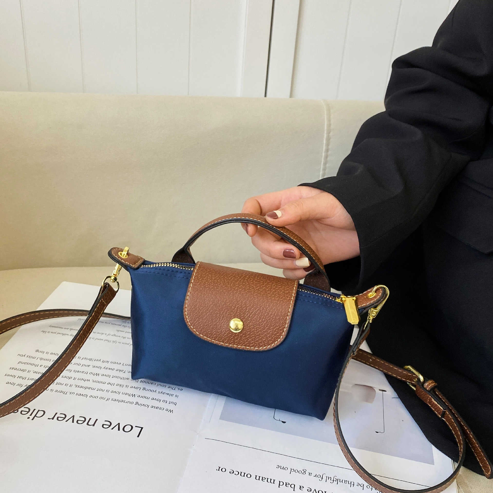 Nylon Mini Dumpling Shoulder Crossbody Messenger Handbag