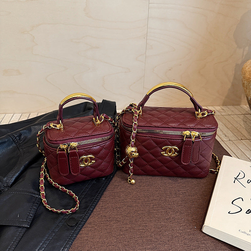 Women's Small Square Chain Shoulder Bag Rhombus Messenger
