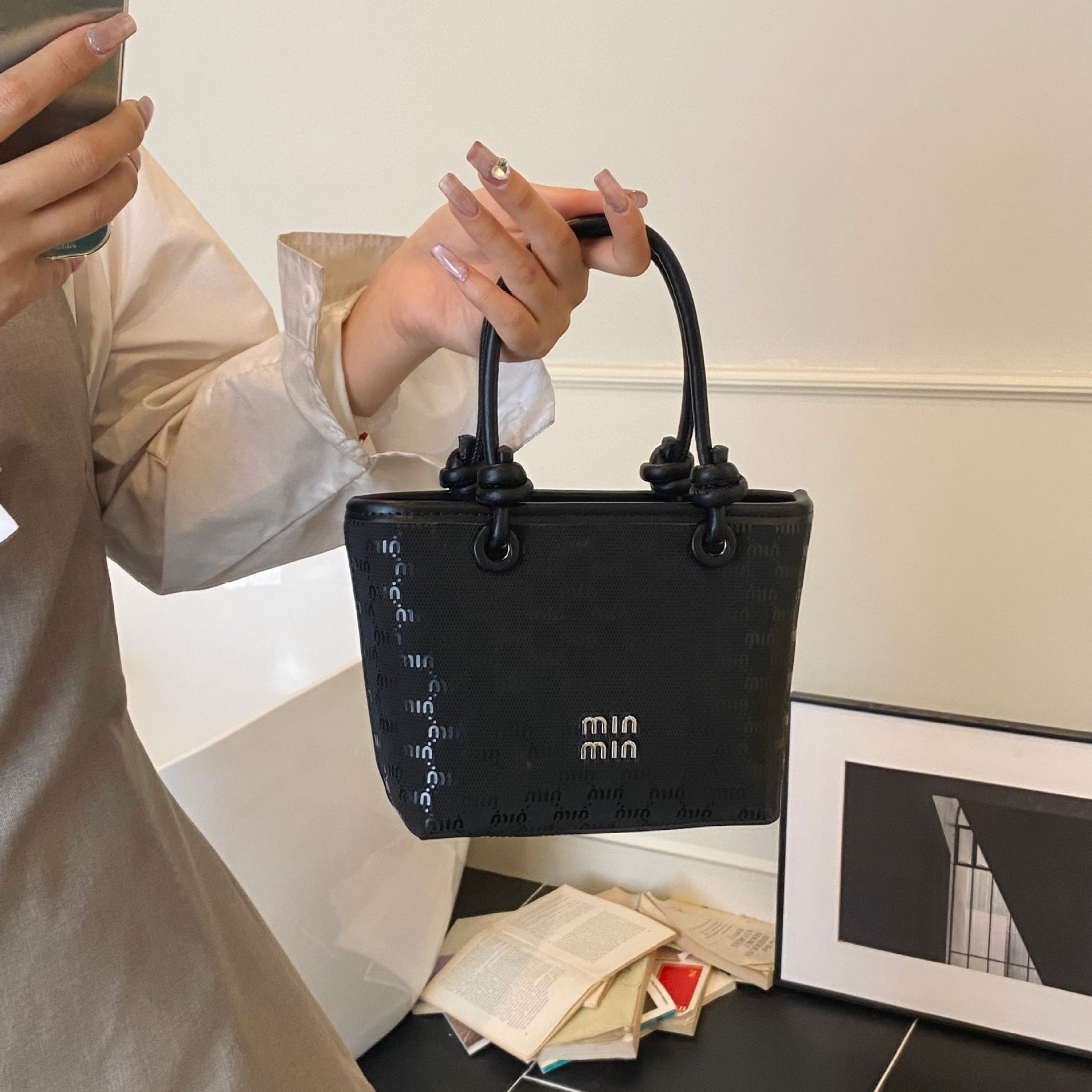 Light Luxury Vegetable Basket Bucket Bag Women Shoulder Bag