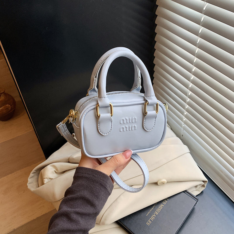 Letter Laser Bowling Bag Miu Premium Crossbody Handbag Women