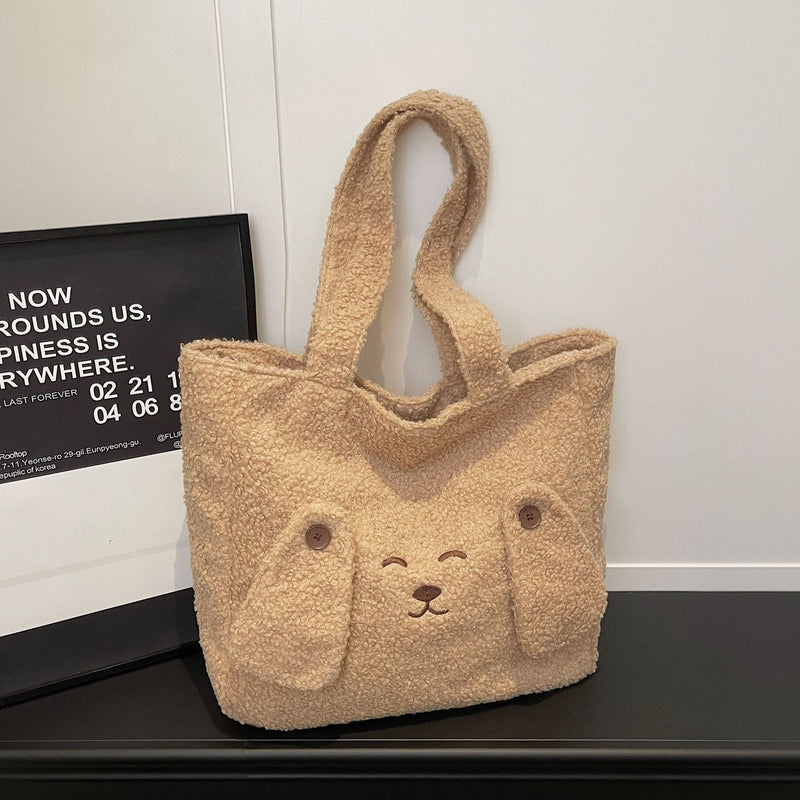 Cute Plush Large Capacity Fashion Commuter Shoulder Bag
