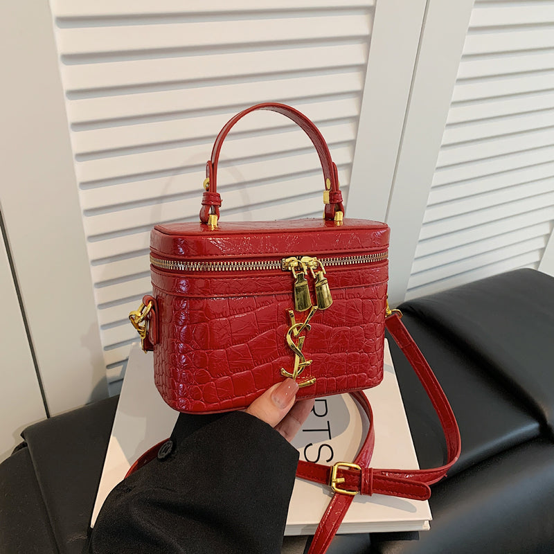 Light Luxury Poplar Stone Rhombus Square Shoulder Bag