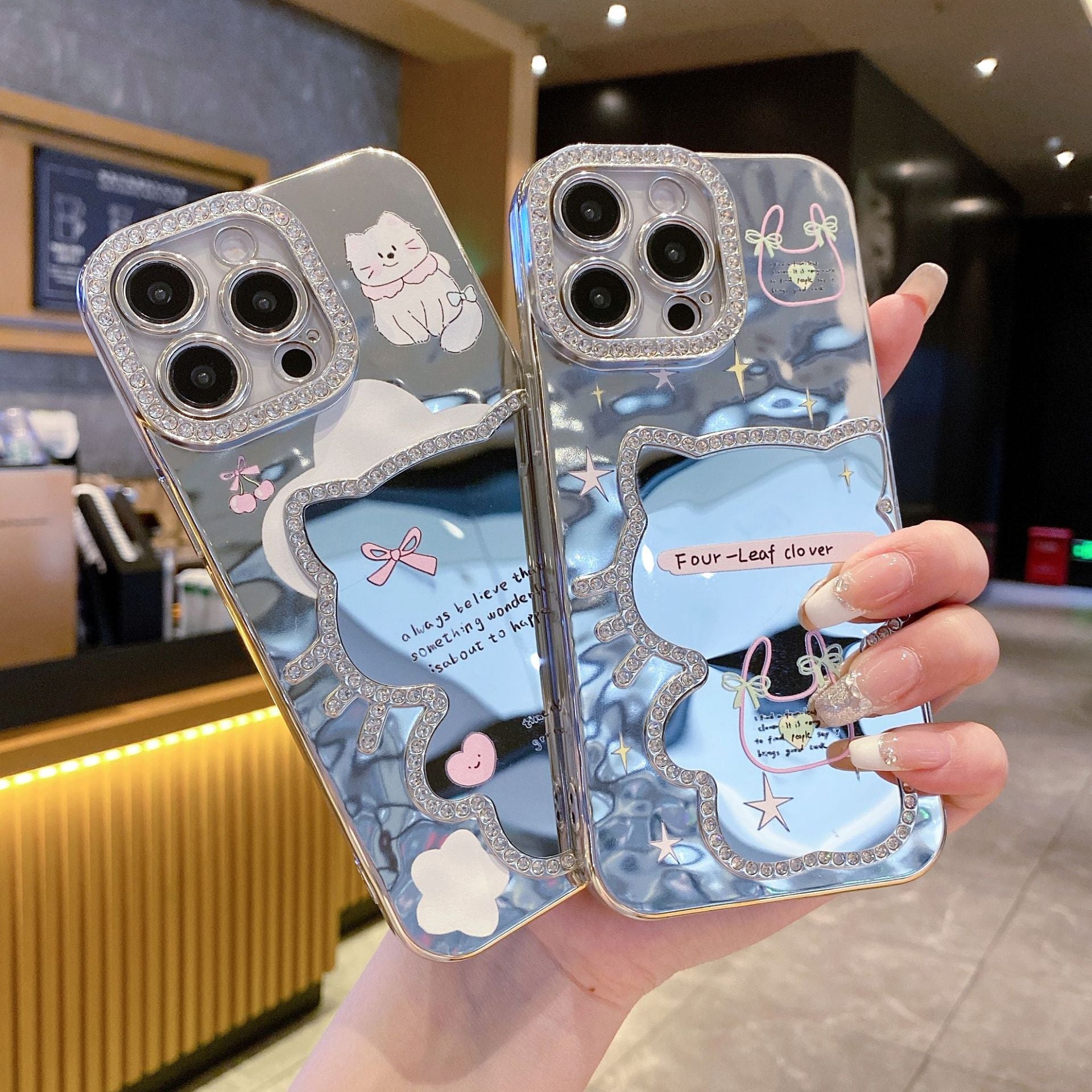 Laser Butterfly Diamond Mirror iPhone 17 Pro Max Case