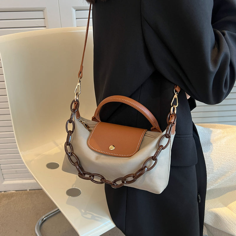 Retro Nylon Dragon Dumpling Shoulder Messenger Bag