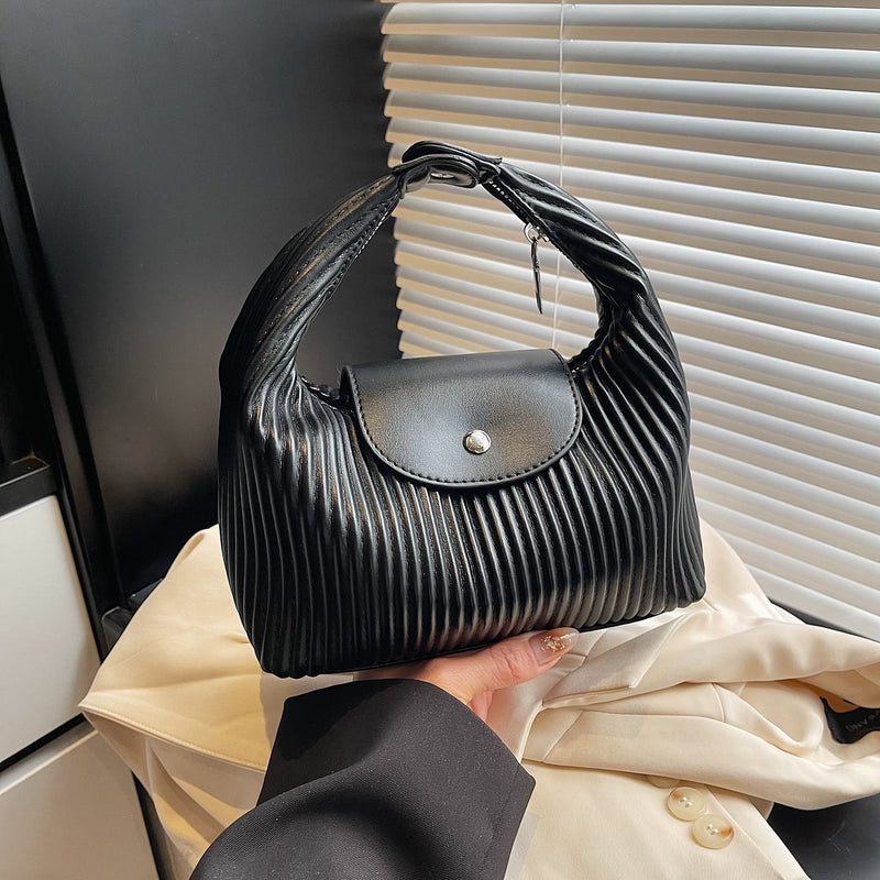 Messenger Bag Women Pleated Shoulder Handbag Trendy Versatile