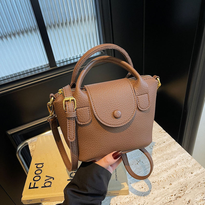 Niche Design Texture Handbag Longbaoxiang Fashion Lychee Pattern Dumpling Bag Versatile Ins Shoulder Messenger Bag