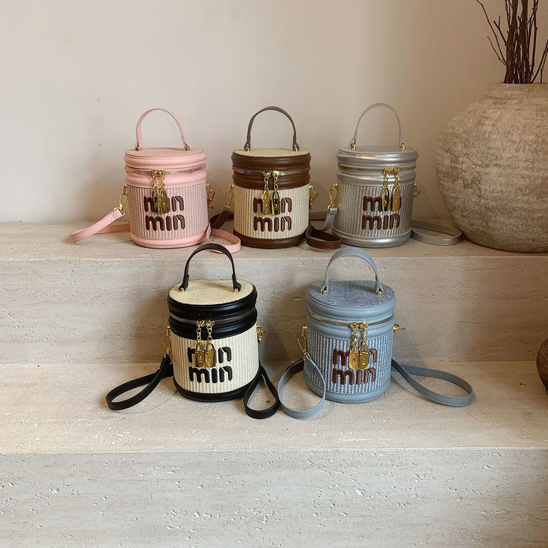 Miu Woven Luxury Bucket Bag Shoulder Messenger Bag