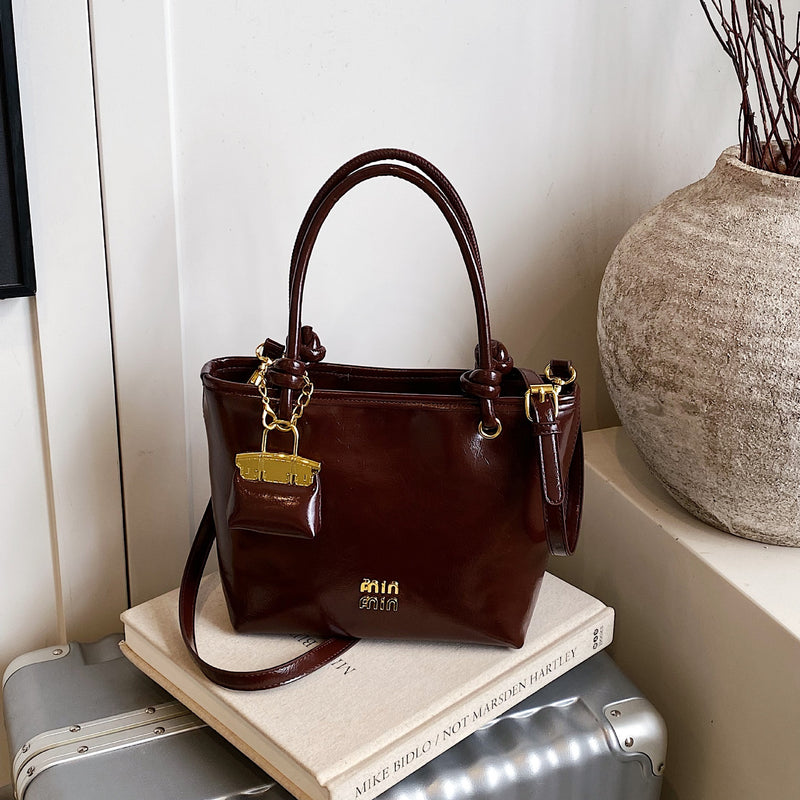 Miu Retro Luxury Bucket Bag Shoulder Crossbody Handbag