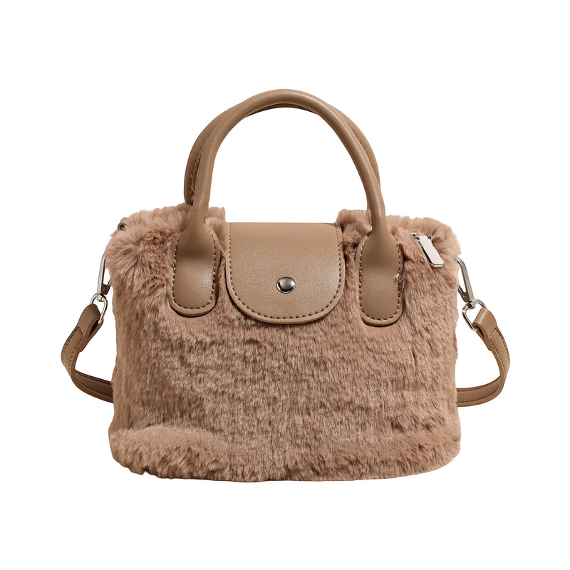 Light Luxury Plush Dragon Shoulder Bag for Women