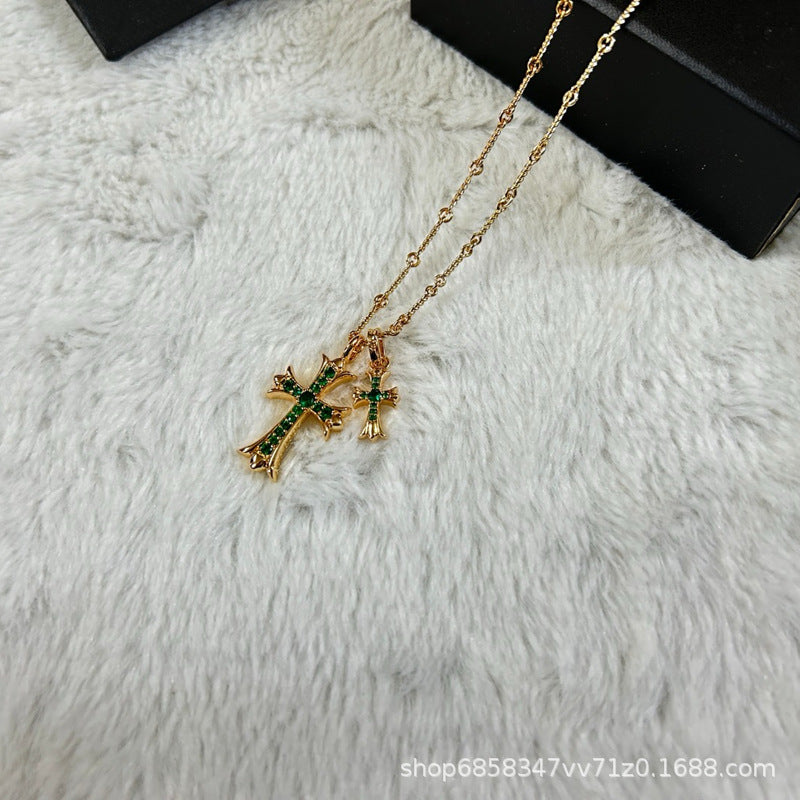 Men's 22K Gold Hip Hop Cross Necklace - Trendy Pendant
