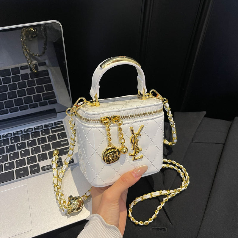 Light Luxury Embroidery Chain Crossbody Square Bag for Women