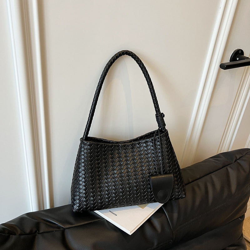 Niche Hand-Woven Underarm Bag for Women - Large Capacity Casual Shoulder Bag