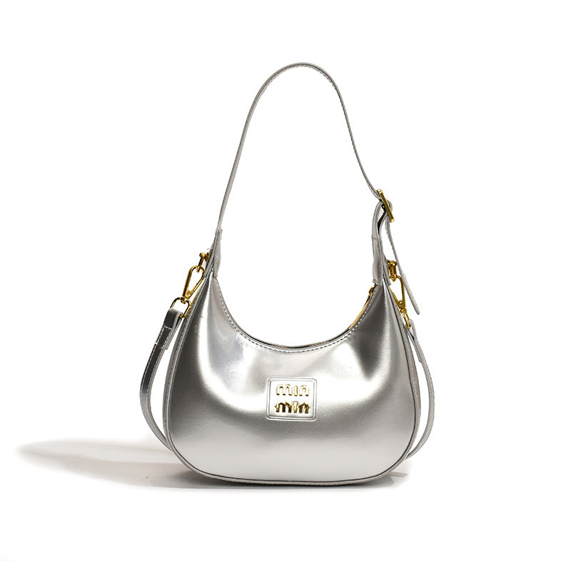 Trade Patent Leather Pillow Shoulder Bag Niche Style