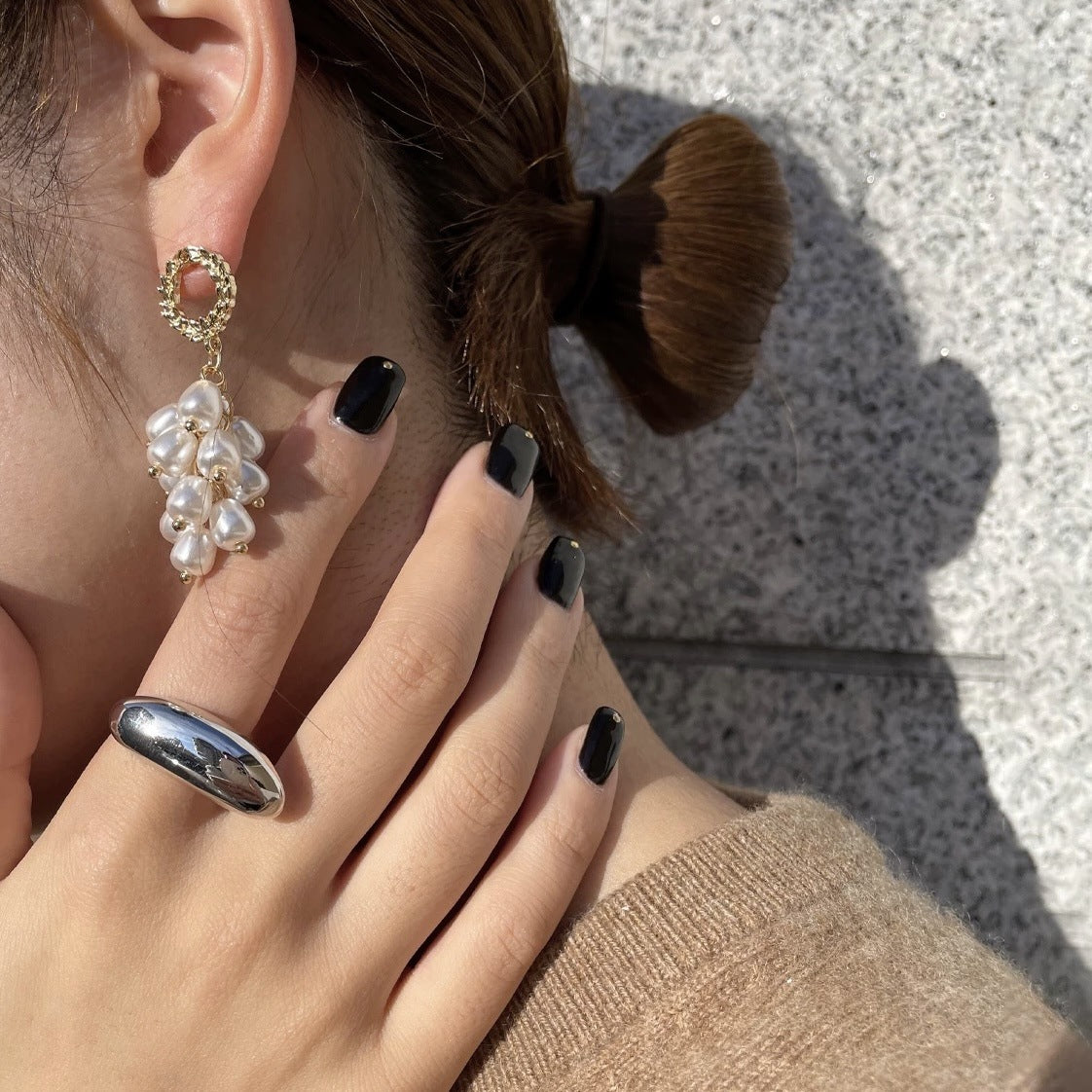 Minimalist Water Drop Glossy Stud Earrings - Daily Versatile Niche Design