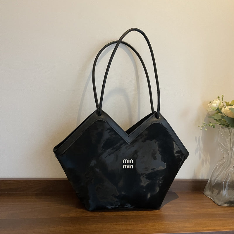 French Miu Large-Capacity Fashion Tote Shoulder Bag