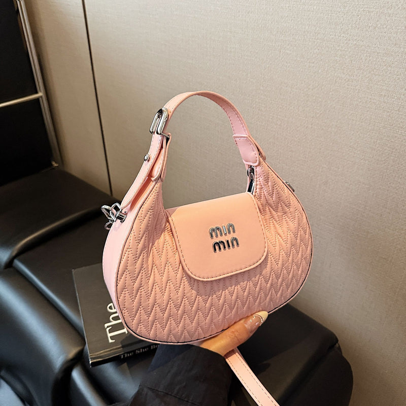 Pleated Miu Women's Trendy Shoulder & Messenger Handbag