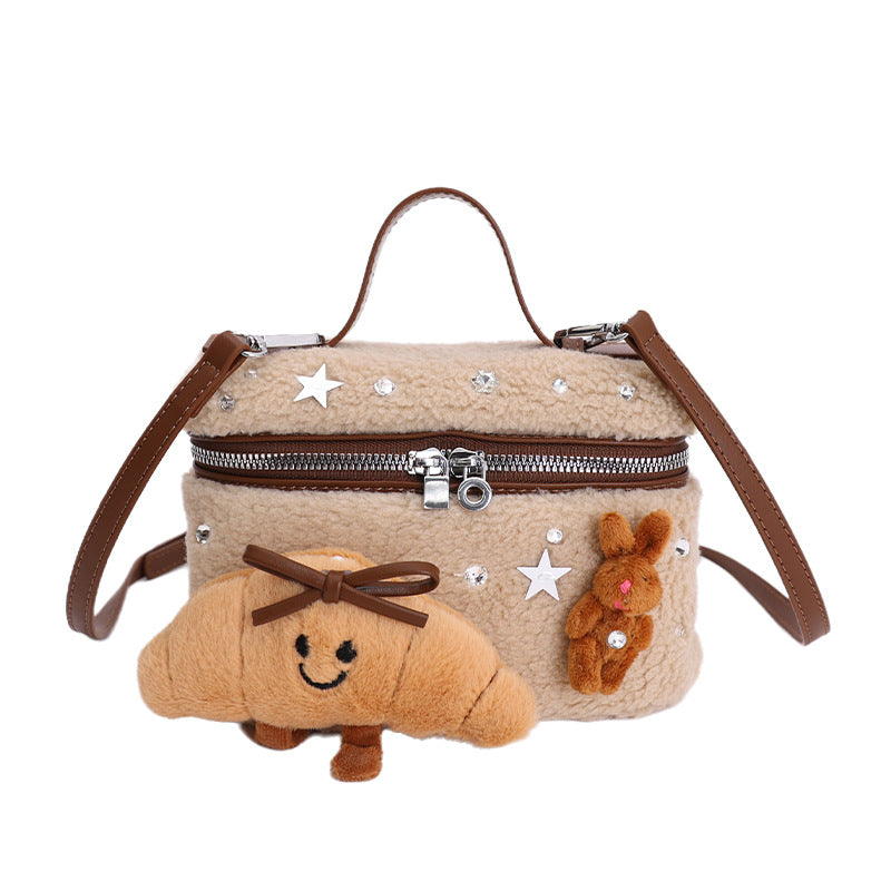 Premium Plush Lunch Box Messenger Bag Classic Cute Cartoon Sweet