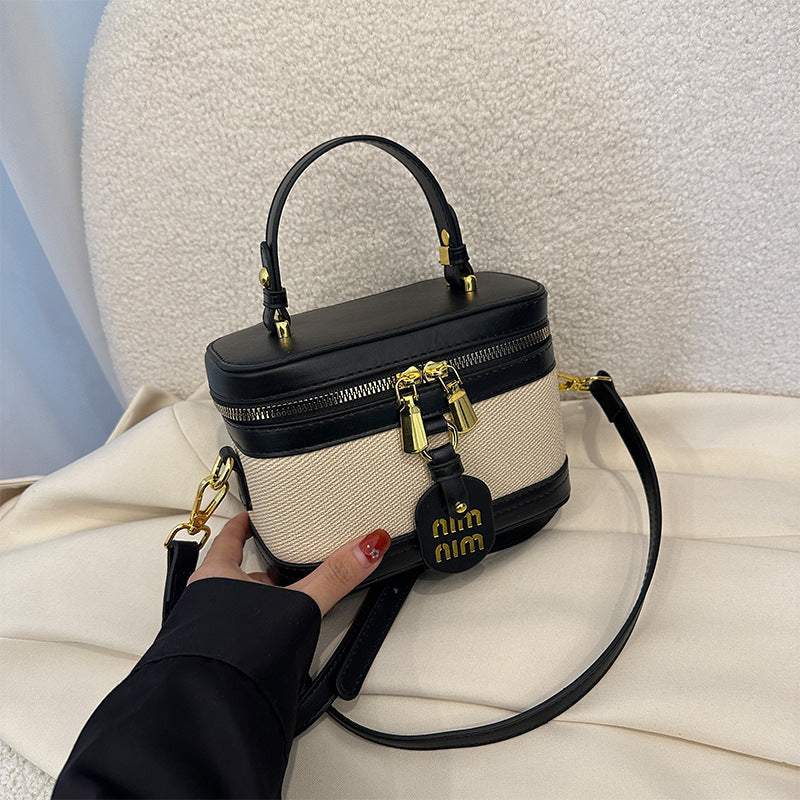 Light Luxury Retro Crossbody Shoulder Bag Contrasting Color