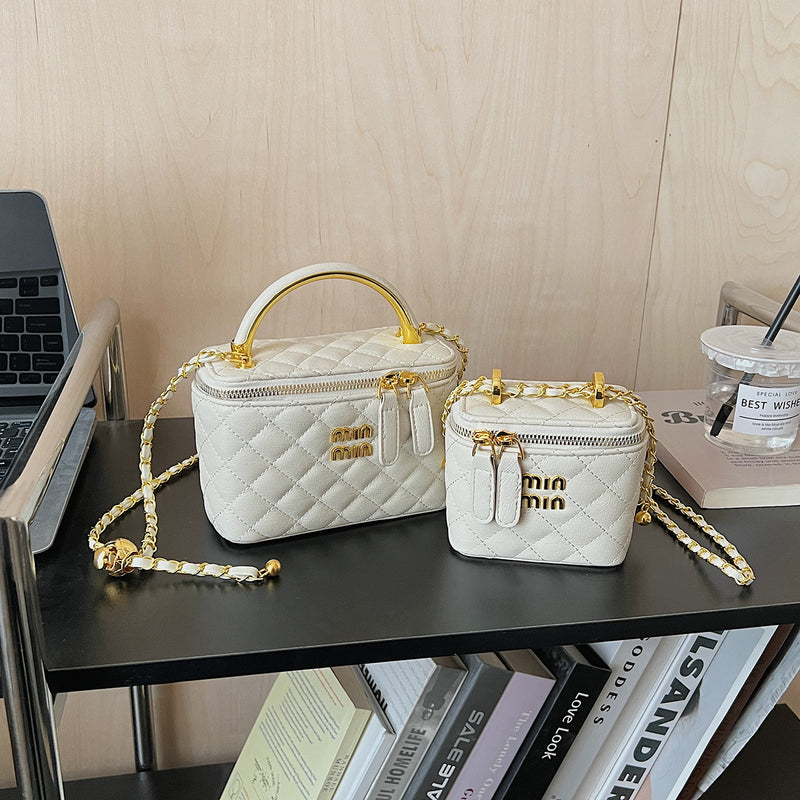 Women's Small Square Chain Shoulder Bag Rhombus Messenger