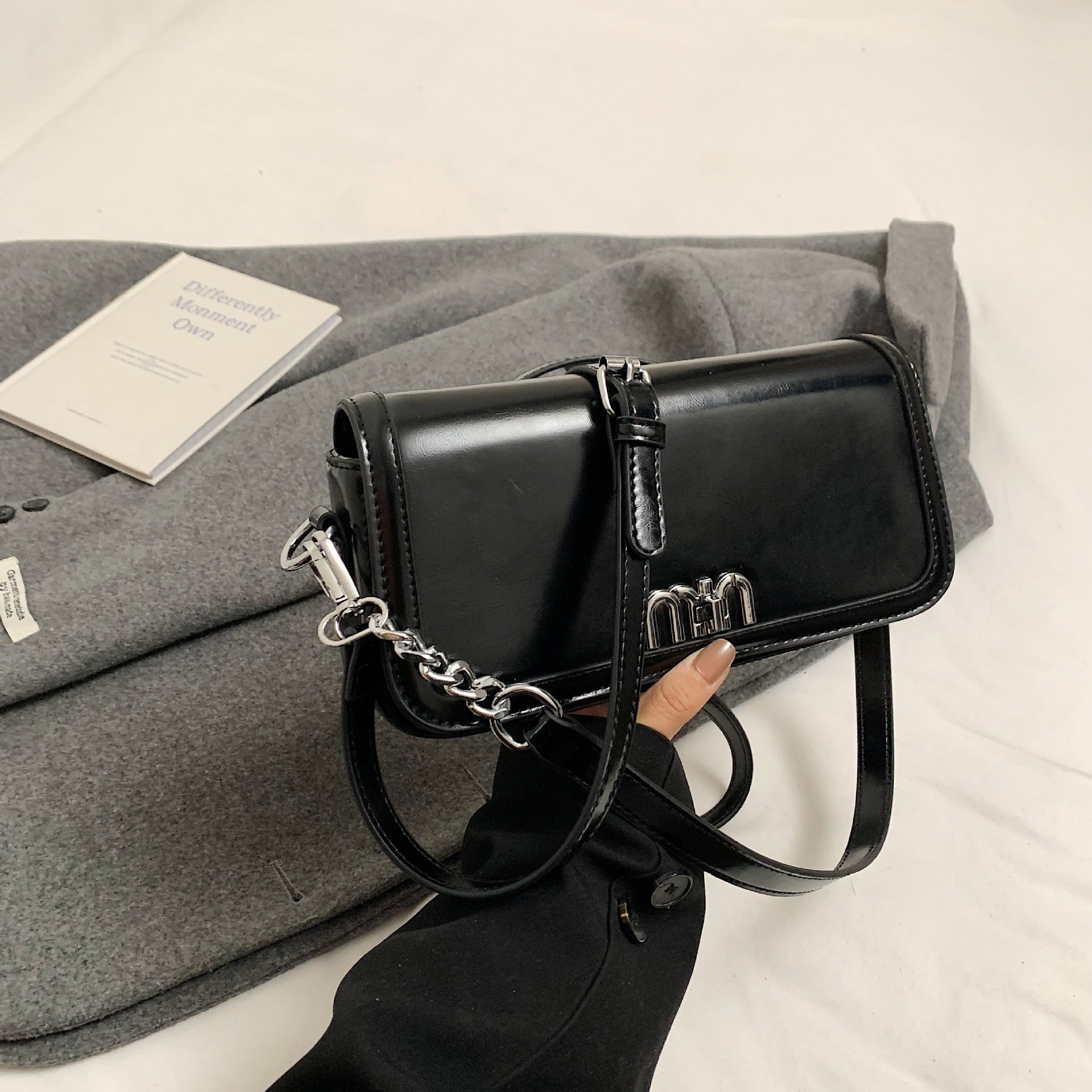 Tide Premium Oil Wax Leather Crossbody Shoulder Bag