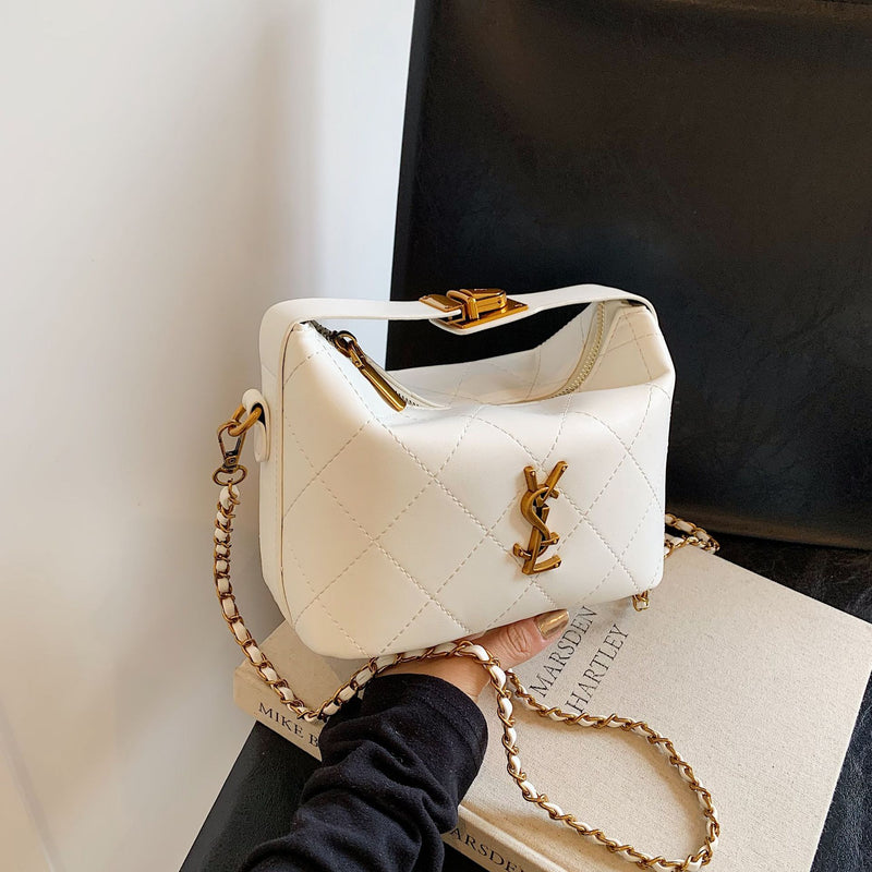 Diamond Chain Poplar Forest Luxury Bucket Shoulder Bag