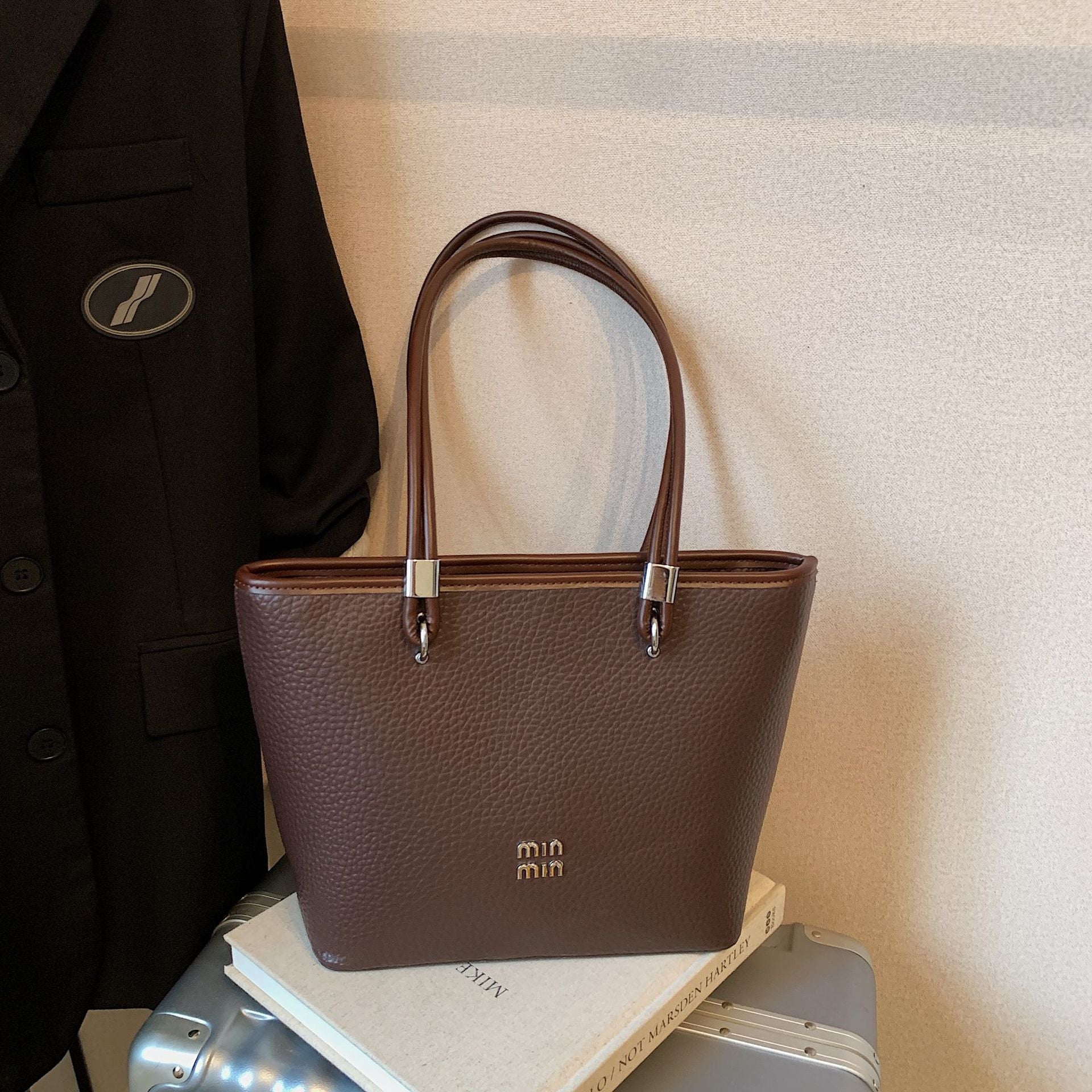 Light Luxury Large Capacity Fashion Splicing Tote Shoulder Bag
