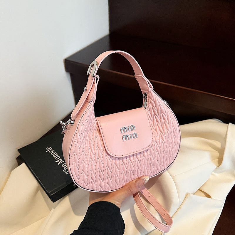 Pleated Miu Women's Trendy Shoulder & Messenger Handbag
