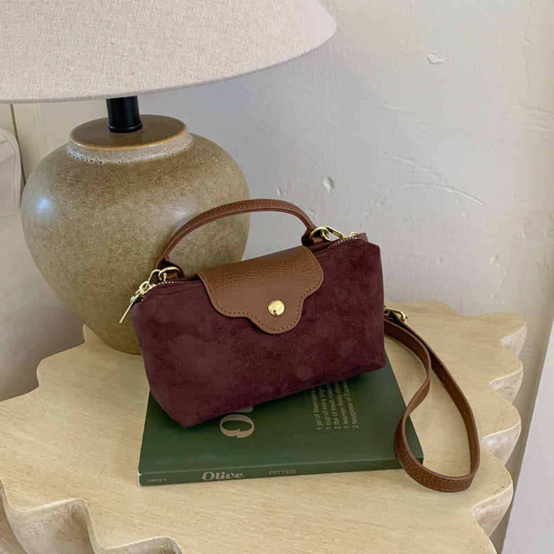 Suede Dumpling Shoulder Bag Women's Crossbody Handbag
