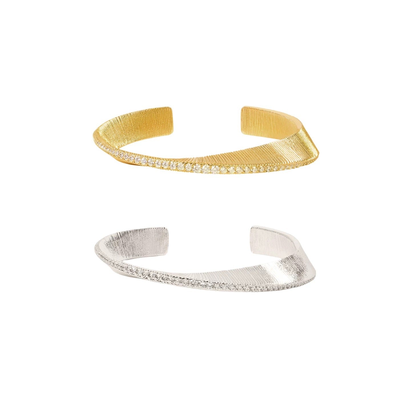 Light Luxury Retro Diamond Striped Bracelet - Versatile Women's Fashion