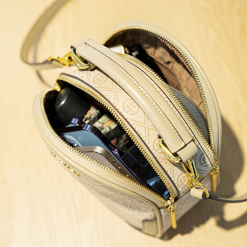 Stylish Printed Round Handbag 9360