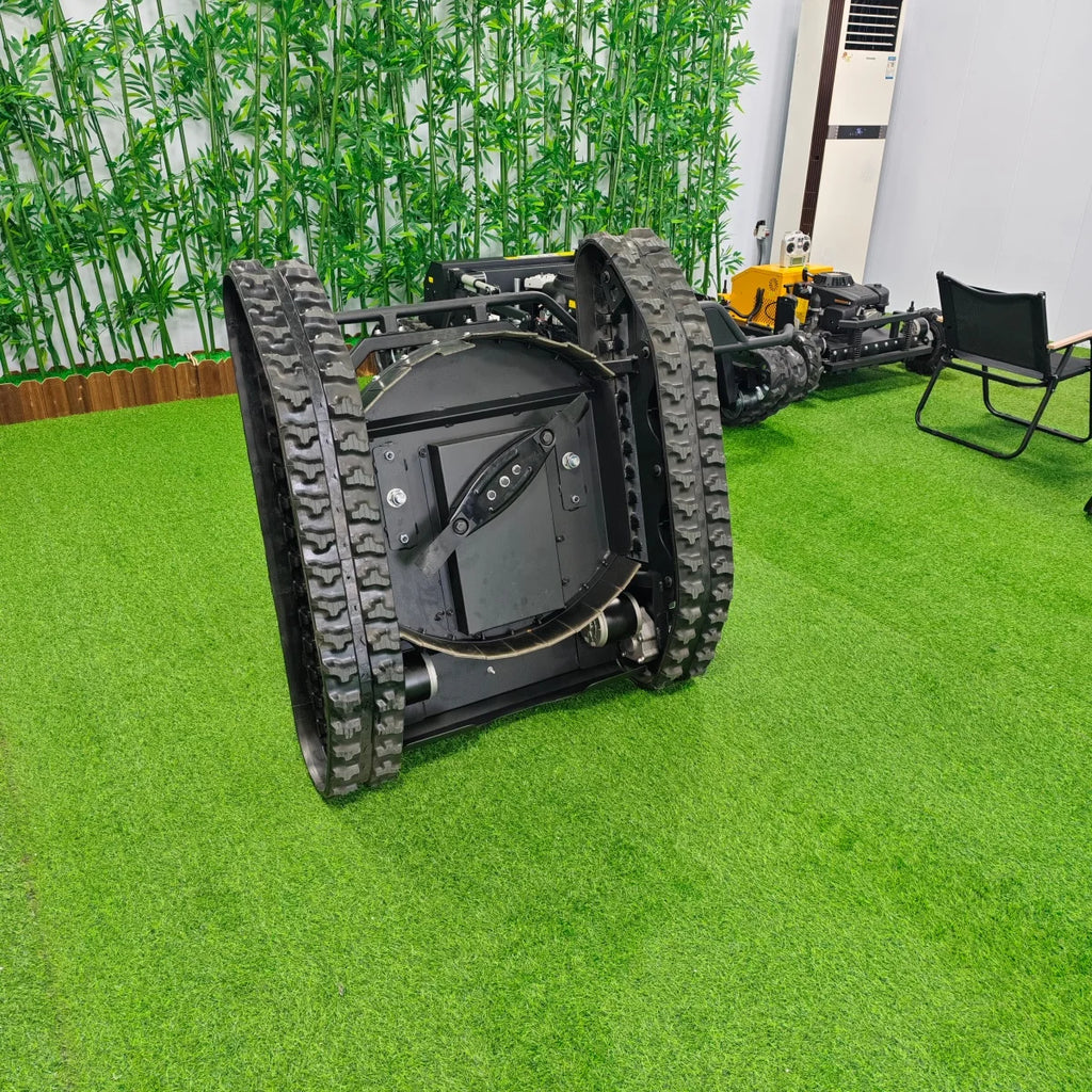 Ce Epa All Terrain Lawn Mowing Robot With Rubber Tracks And Multi Functional Remote Control