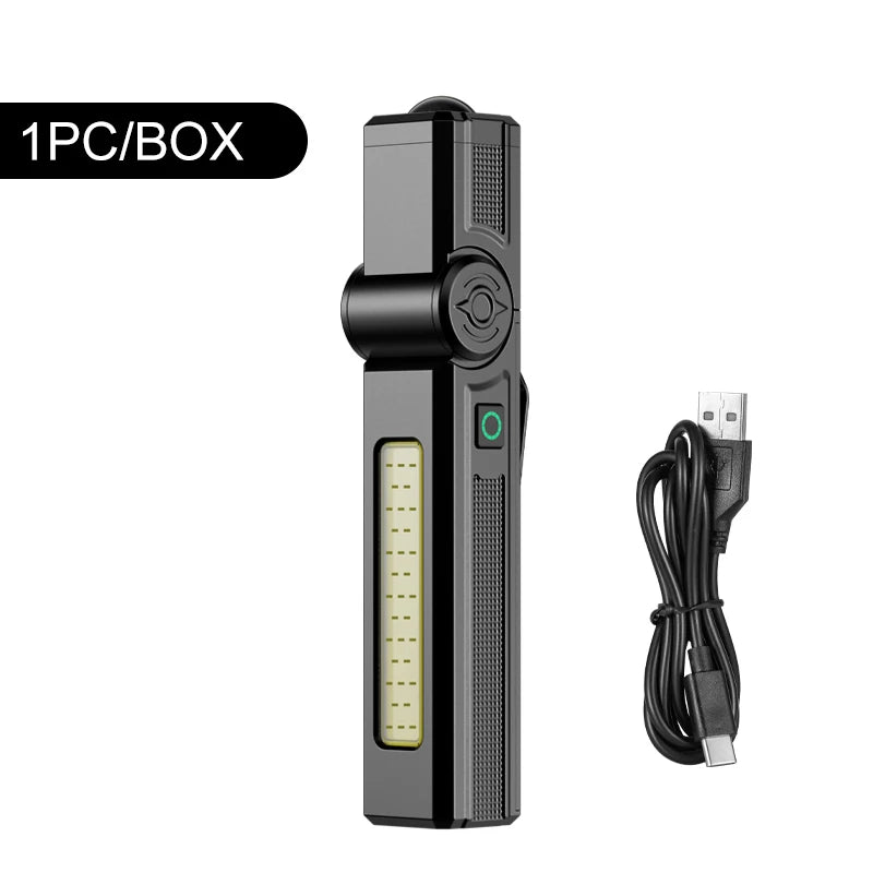 Mini USB Rechargeable Flashlight with Magnet