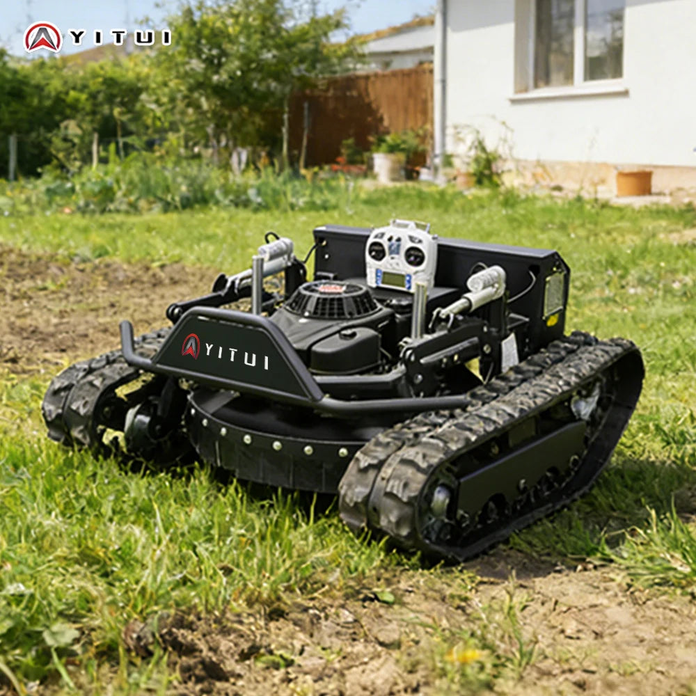 Ce Epa All Terrain Lawn Mowing Robot With Rubber Tracks And Multi Functional Remote Control