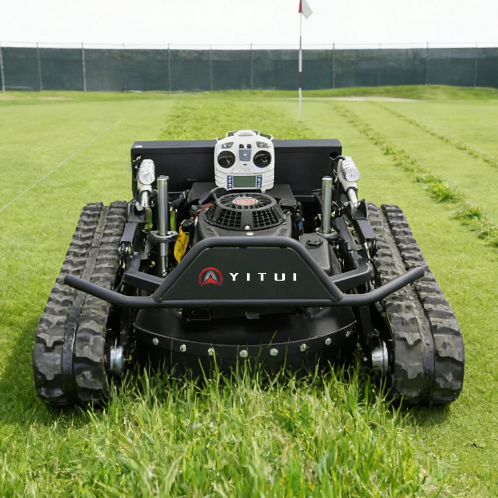 Ce Epa All Terrain Lawn Mowing Robot With Rubber Tracks And Multi Functional Remote Control