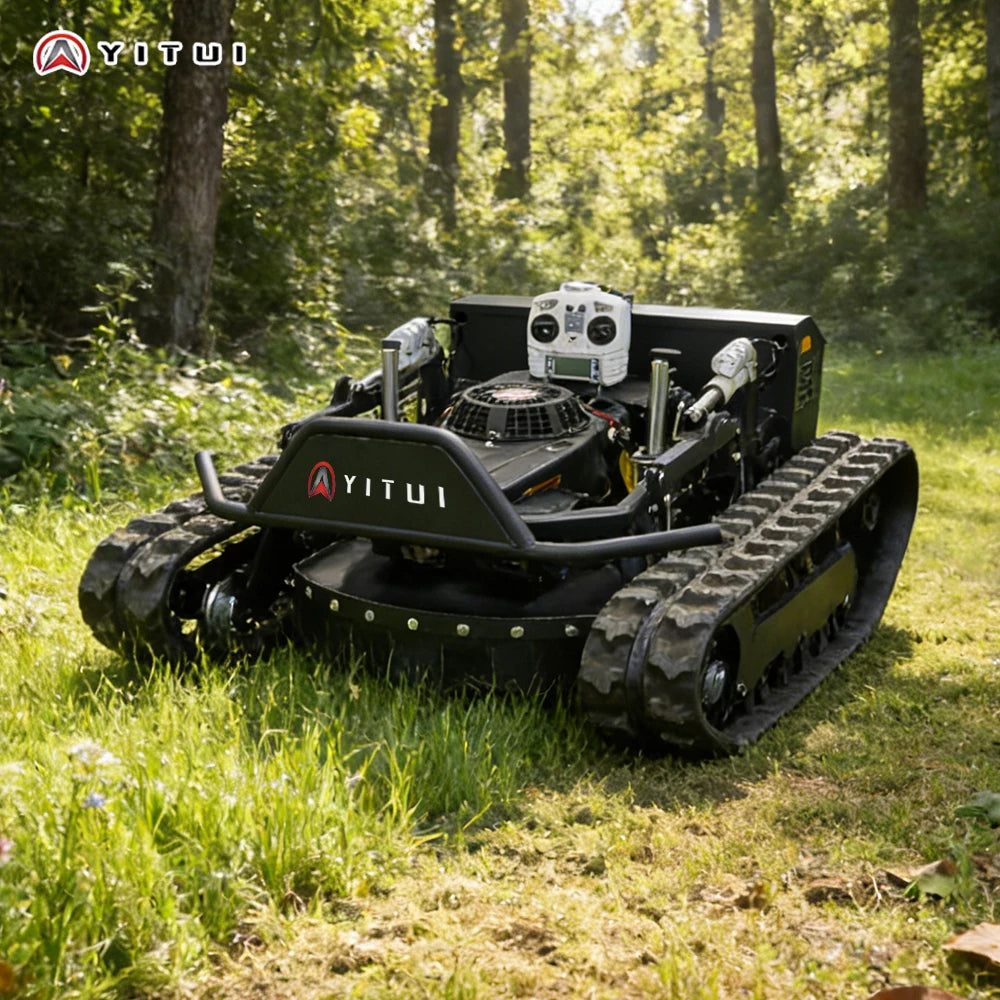 Ce Epa All Terrain Lawn Mowing Robot With Rubber Tracks And Multi Functional Remote Control