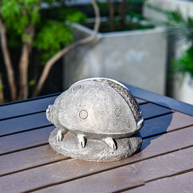 Solar Powered Beetle Garden Statue