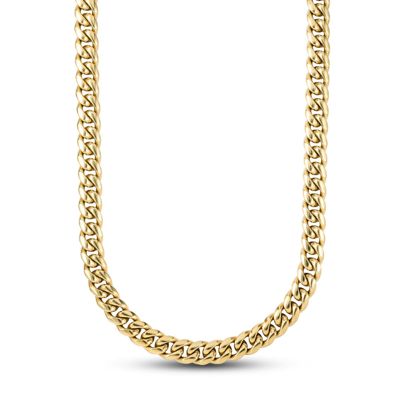 Miami Cuban Necklace in Hollow Yellow Gold - 8mm