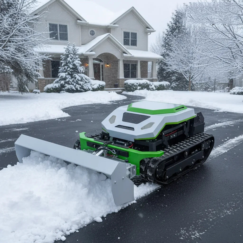 Multifunctional Portable Electric Remote-controlled Lawn Mower Snowplow Bulldozer Grass Shredder for Home Garden Use