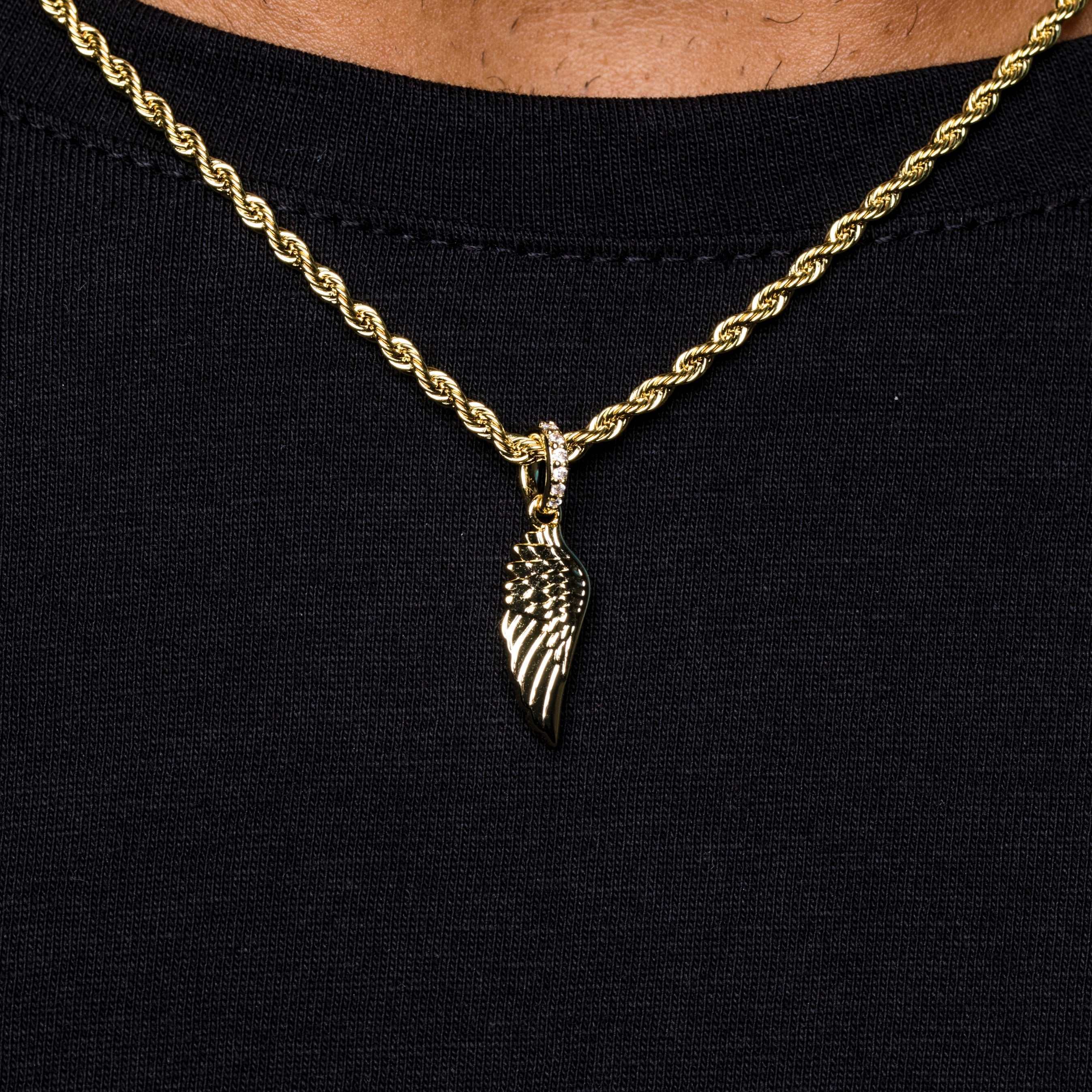 Micro Wing Pendant in Yellow Gold - The GLD Shop