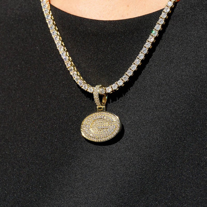 Green Bay Packers Official NFL Micro Logo Pendant in Yellow Gold